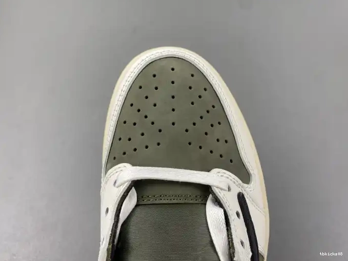 Rep TBkick LOW OLIVE SCOTT OG TRAVIS AIR MEDIUM 1 DM7866-200 X JORDAN 0512